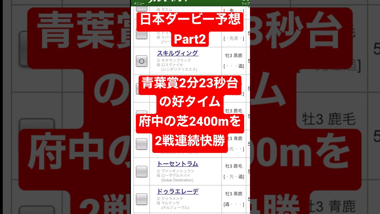 東京11レース東京優駿(日本ダービー)予想‼️#激アツ #競馬 #part2