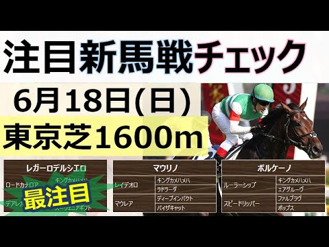 【新馬戦注目馬】6月18日(土)母重賞馬の初仔「レガーロデルシエロ 」近親も活躍馬多数の良血馬がデビューVを狙う！