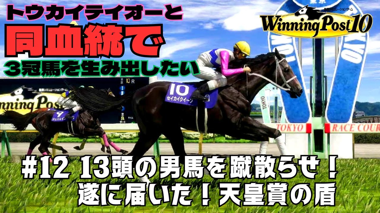 【Winning Post10】#12 13頭の男馬を蹴散らせ！ 遂に届いた！天皇賞の盾！【トウカイテイオーと同血統で三冠馬を生み出したい】