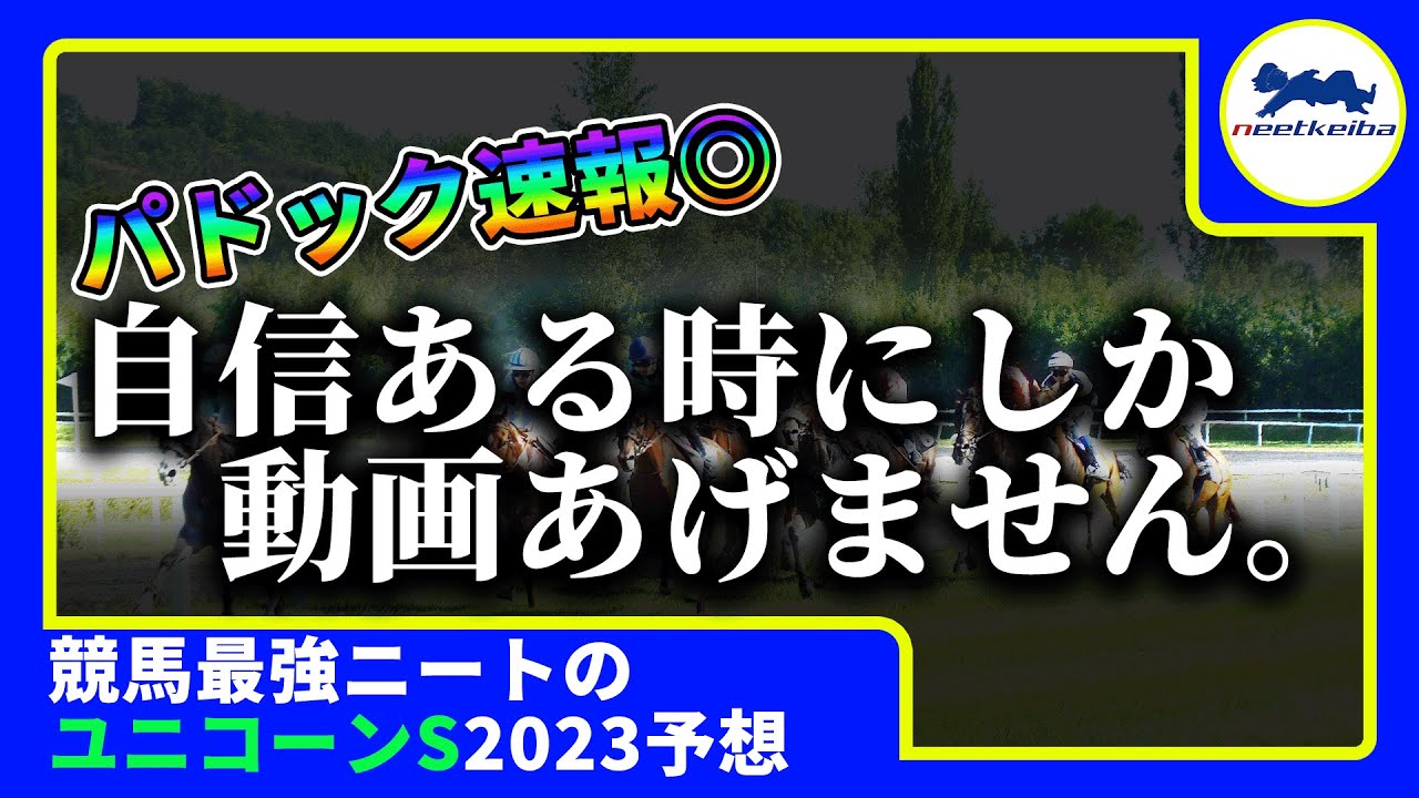 【ユニコーンS 2023 予想】自信のある時にしか動画を出さないニート、ユニコーンSの動画を上げる！！レース傾向完全把握！パドック速報も行います！　#競馬予想 #ニート #ユニコーンステークス