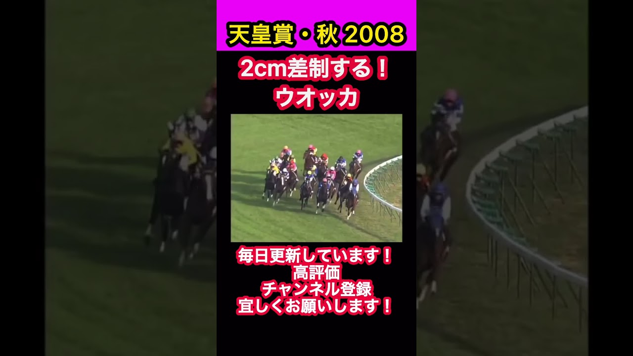 【競馬】天皇賞秋2008、ウオッカ、2cm差制する！ #ウオッカ #天皇賞秋 #競馬