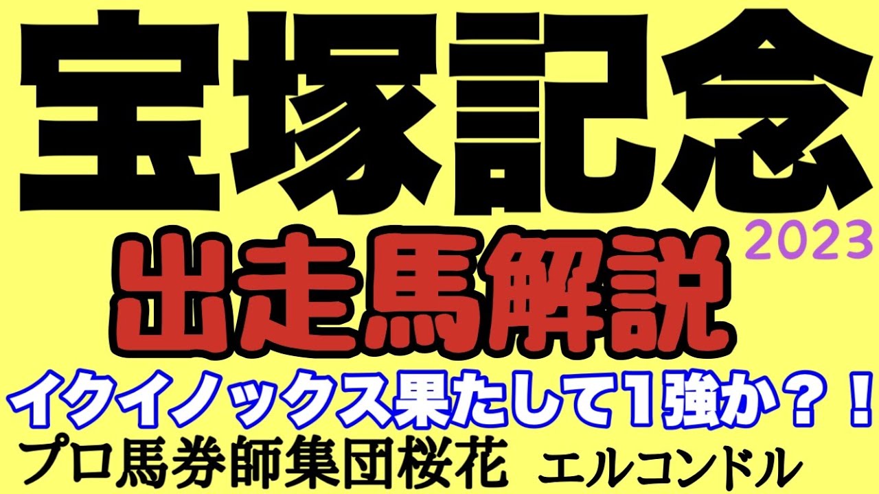 プロ馬券師集団桜花エルコンドル氏の宝塚記念2023出走馬解説！！現役最強馬呼び声高いイクイノックスが出走！春のグランプリにふさわしいレースになる！イクイノックスの牙城を崩す馬はいるのか？！