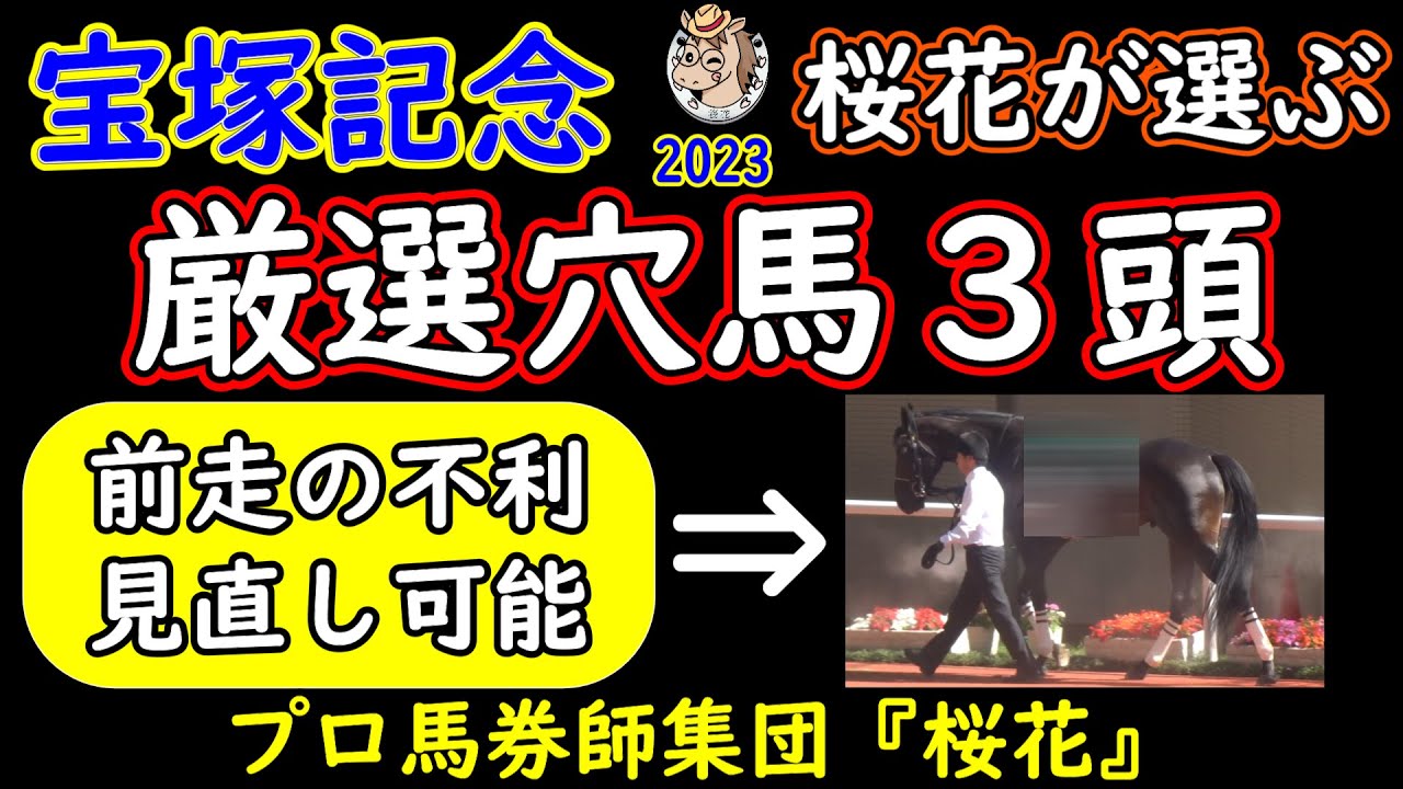 宝塚記念2023桜花が選ぶ厳選穴馬３頭！上りの掛かるレースになりやすい宝塚記念においてプロ馬券師集団桜花が見直しができる穴馬を３頭厳選して紹介！