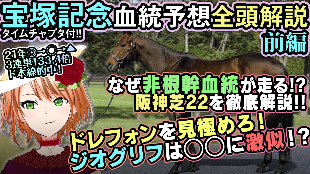 宝塚記念2023 ドレフォンの産駒は2パターン！阪神芝2200の血統の理由を徹底解説！ 全頭解説・前編  #四条大学血統ゼミ🏇🧬