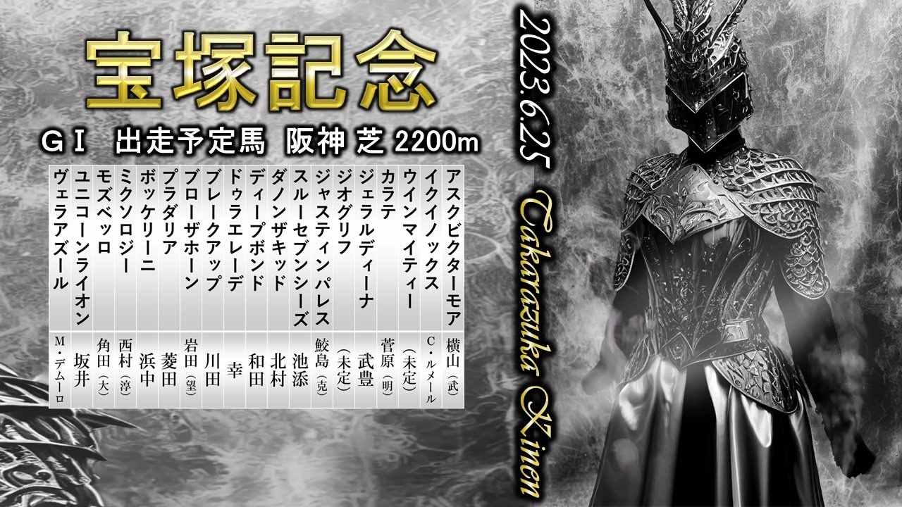 宝塚記念 参考レース　厳選！全24レース、勝つのはこの馬だ！！