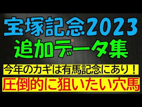 【狙ってみたい穴馬】宝塚記念2023　追加データ集
