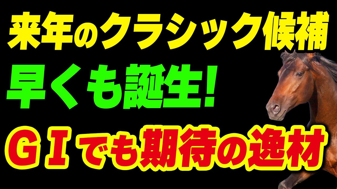 来年のクラシック候補が早くも誕生！G1でも期待できる逸材が新馬戦を快勝