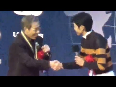 【北島三郎氏『今日は泣きました』スタンドから『ウソつけ〜』・キタサンまつり】ジャパンカップ　1着キタサンブラック号（武豊騎手）&ファンファーレ&表彰式（個人撮影）2016年11月27日（日）東京競馬場