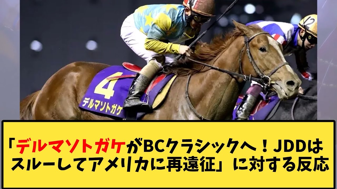 【競馬】「デルマソトガケがBCクラシックへ！JDDはスルーしてアメリカに再遠征」に対する反応【反応集】