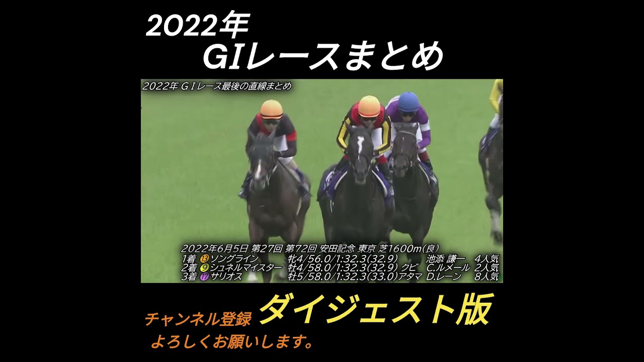 2022年 JRA GⅠレースダイジェスト