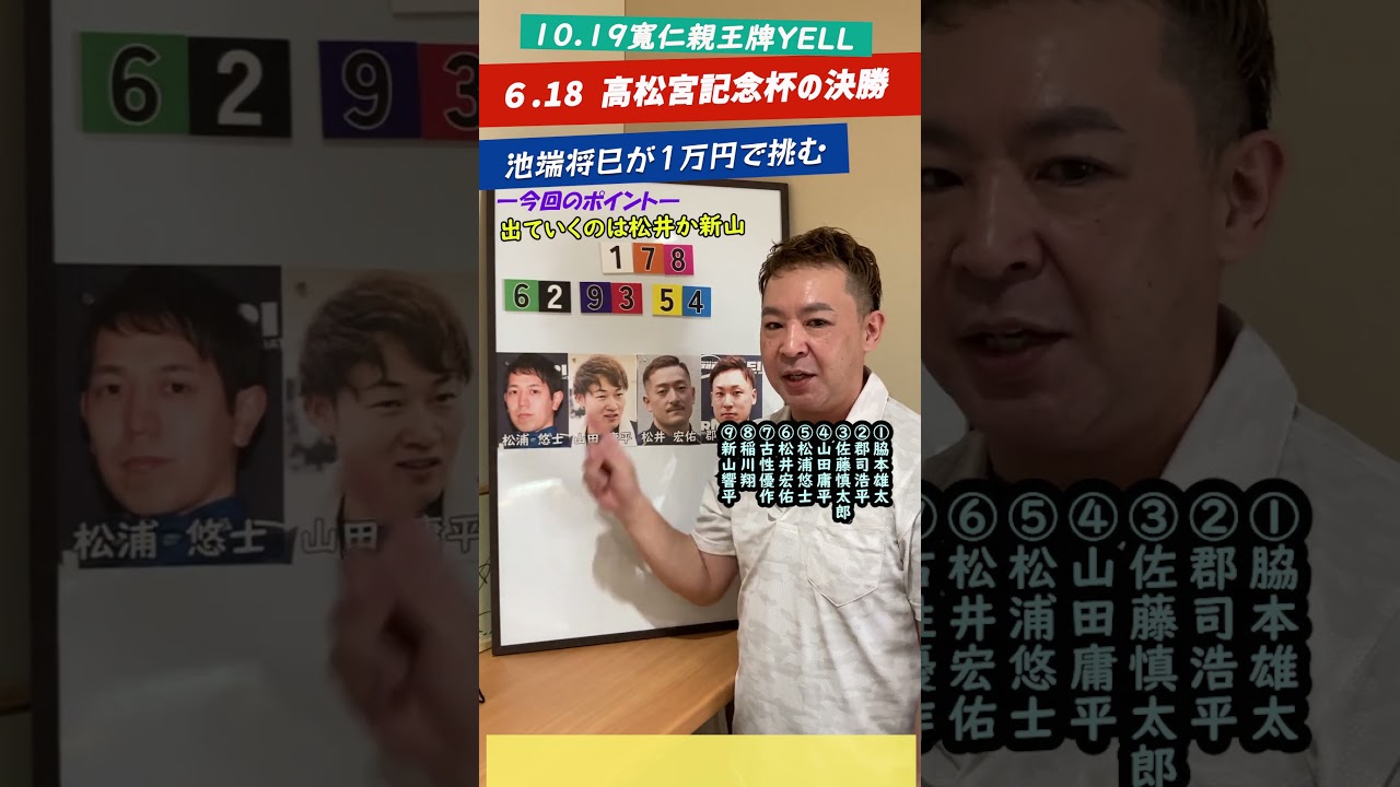 23.６.18高松宮記念杯の決勝に挑む「10.19寬仁親王牌YELL #6」 #Shorts #競輪 #高松宮記念杯競輪 #寬仁親王牌 #弥彦競輪 #GⅠ