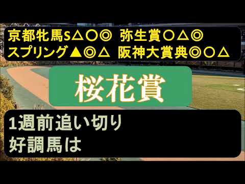 桜花賞2023　1週前追い切り　穴馬にも中にも調子の良さそうな馬が。