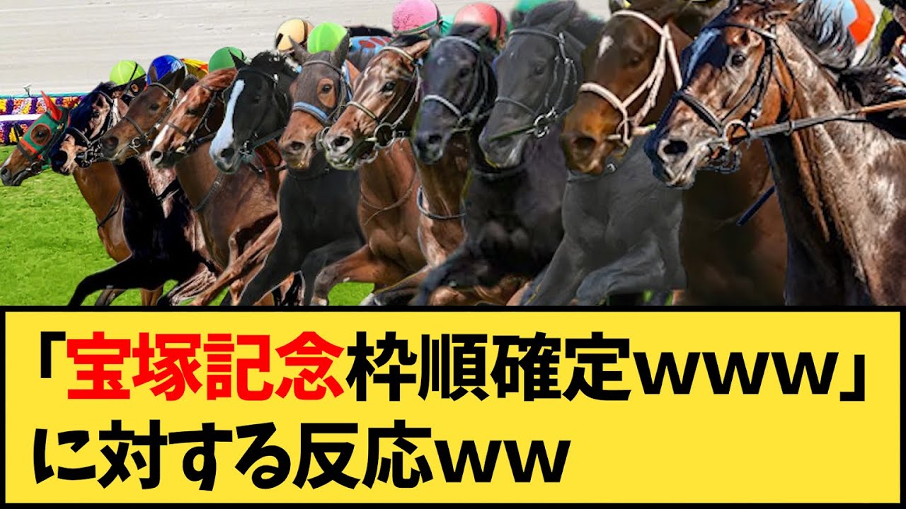 【競馬】「宝塚記念枠順確定ｗｗｗ」に対する反応【反応集】