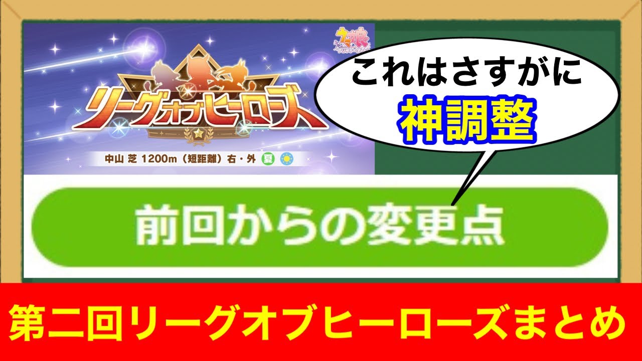 【驚愕】まさかの短距離!? 前回98傑もうなる第2回リーグオブヒーローズ変更点まとめ【ウマ娘/スプリンターズステークス】