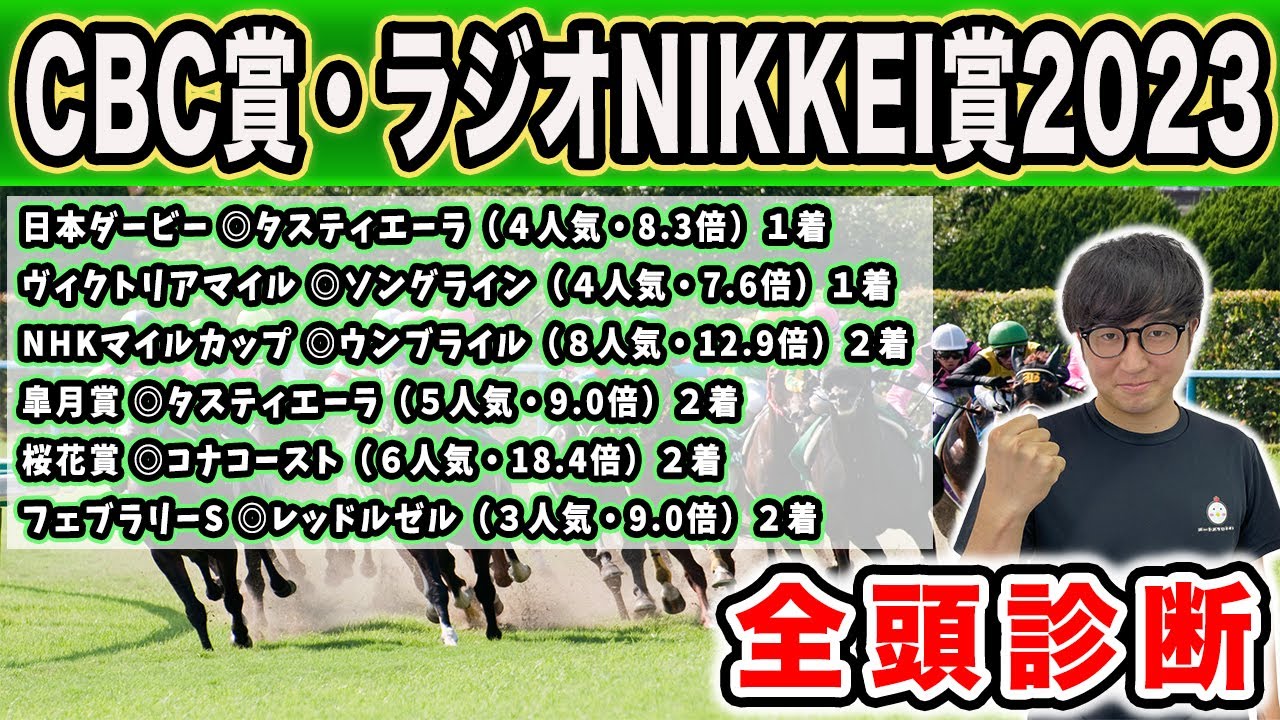 【CBC賞・ラジオNIKKEI賞2023全頭診断】大穴馬を最高評価に！！上半期２本の帯を獲得した男が枠順見解付きで全頭徹底解説！！
