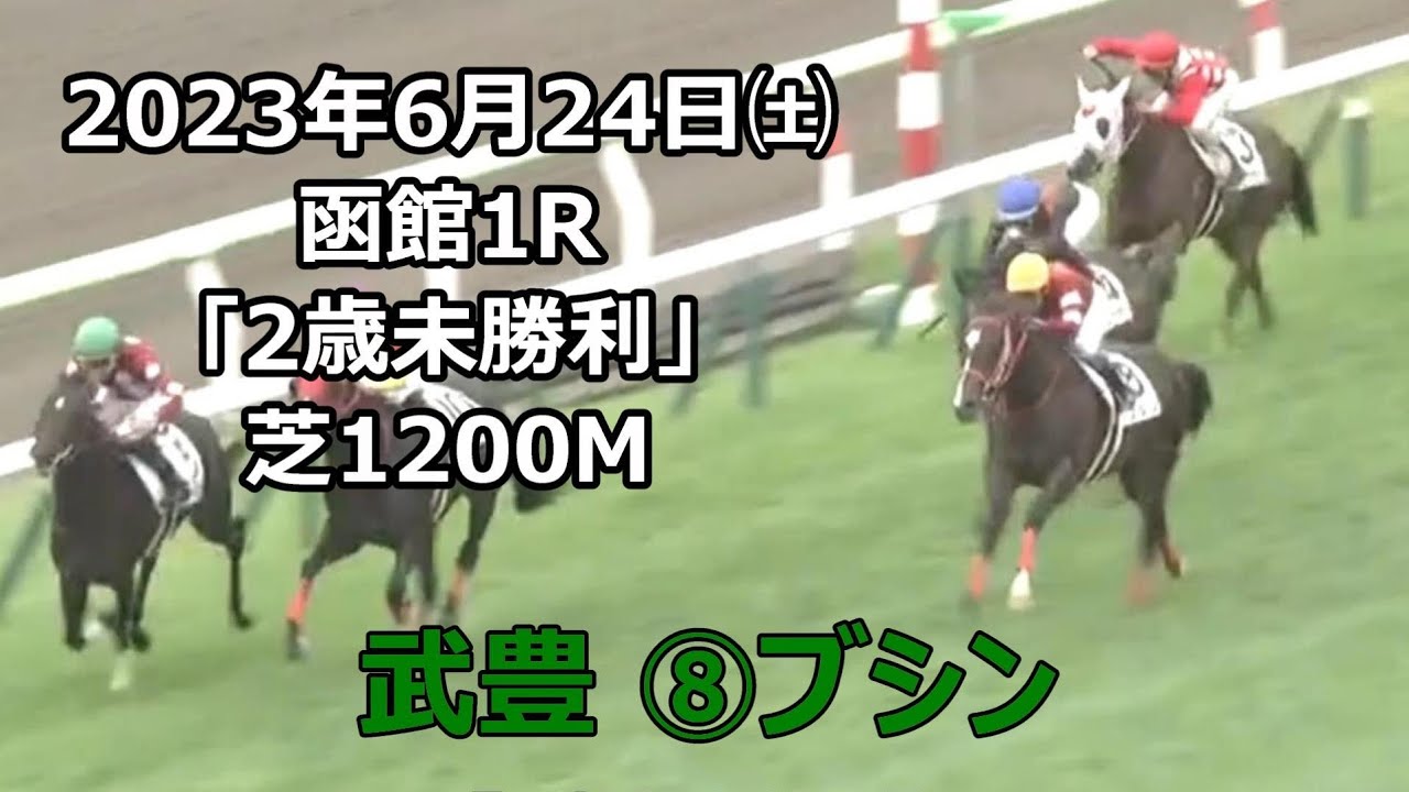 武豊 ⑧ブシン(牡2) 2023/6/24㈯函館1R「2歳未勝利」芝1200M