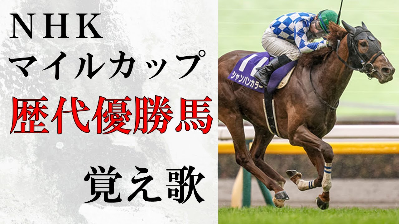 【覚え歌】「Runner」でNHKマイルカップ歴代優勝馬 歌ってみた