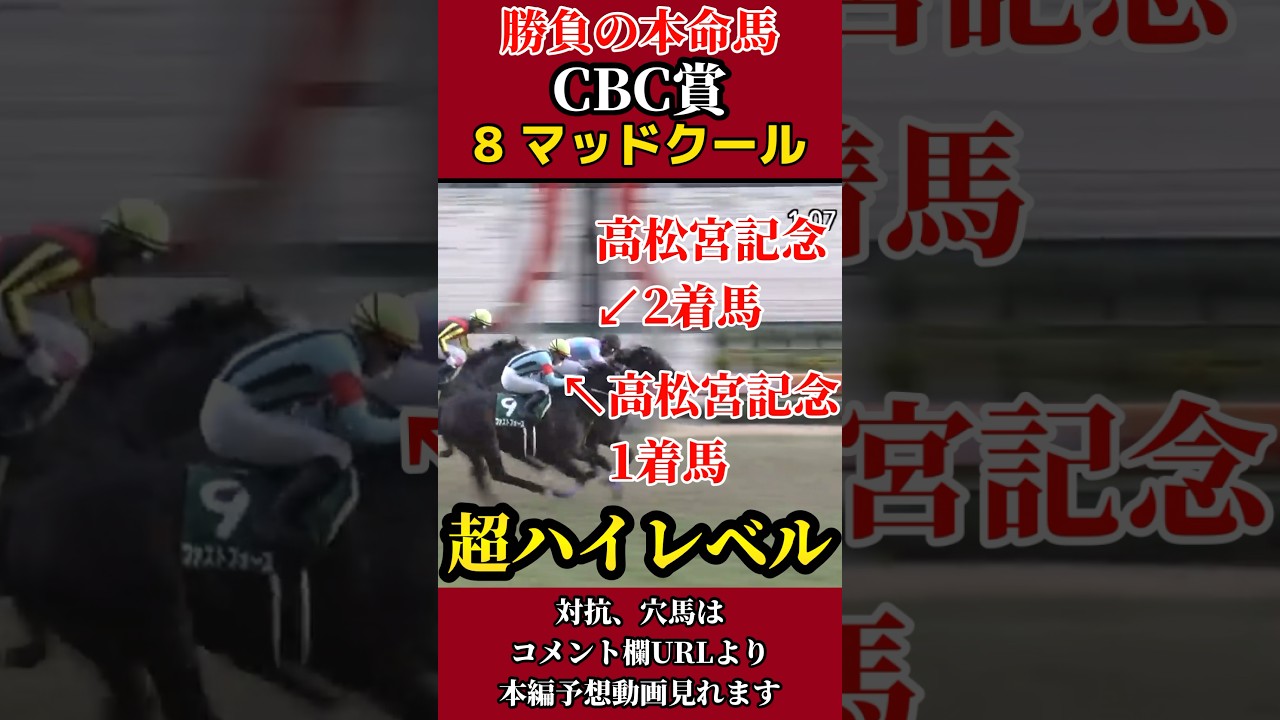 【勝負の本命馬】ここを制してスプリンターズSへマッドクール #競馬 #競馬予想 #g3 #cbc賞