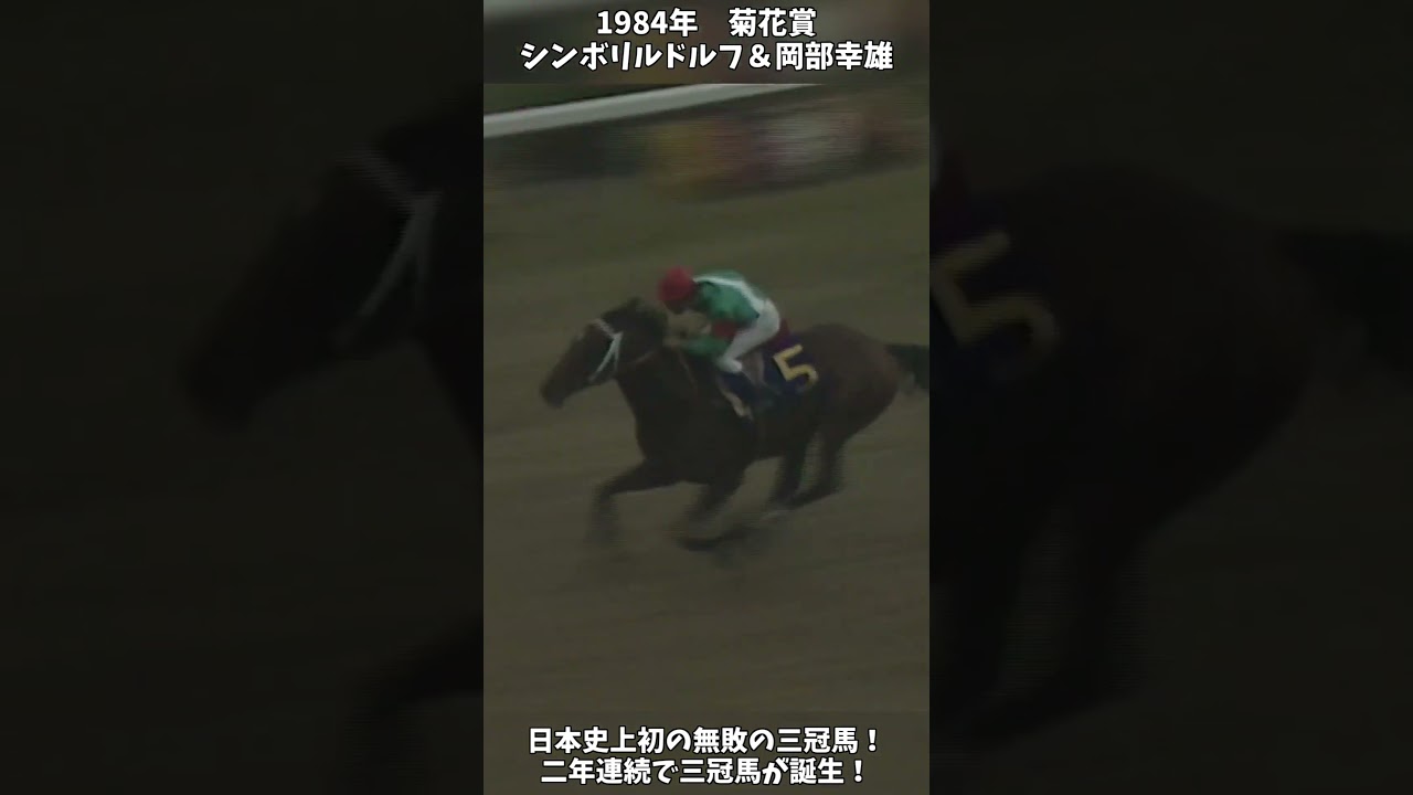 【競馬】shortで見る三冠の瞬間『シンボリルドルフ』日本史上初の無敗の三冠馬！【菊花賞】 #short
