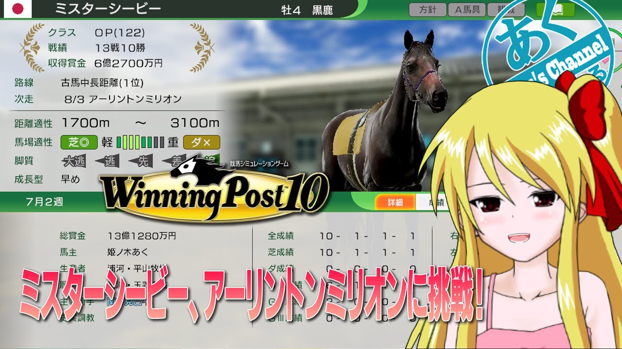 【ウイポ】あくちゃんねる Winning Post 10 ぐだぐだ実況配信【HARD】