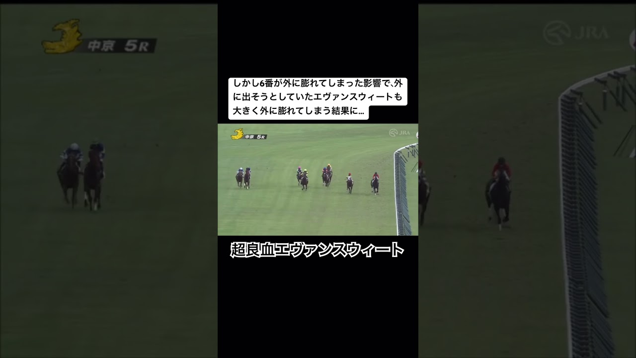 超良血馬 新馬戦でとんでもなく外に膨らまされる #shorts