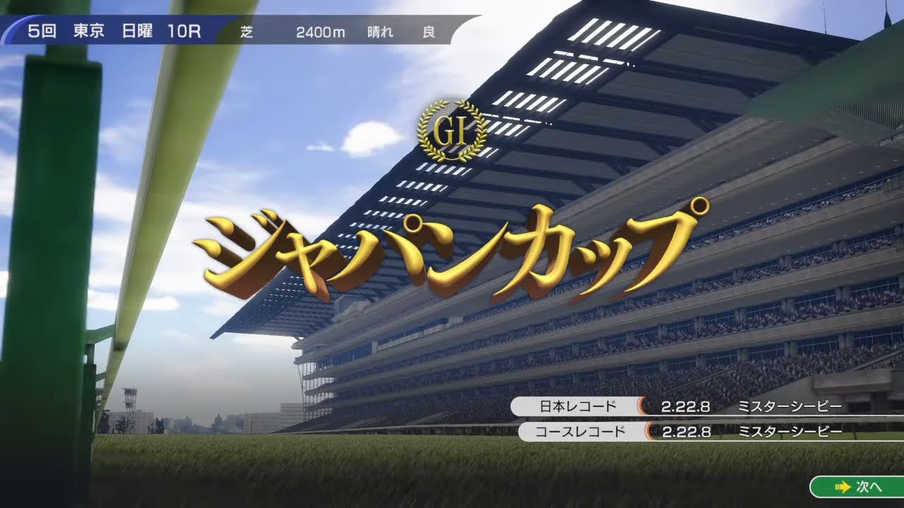 ノダケンコー1番人気G1ジャパンカップ挑戦！優勝なるか！？