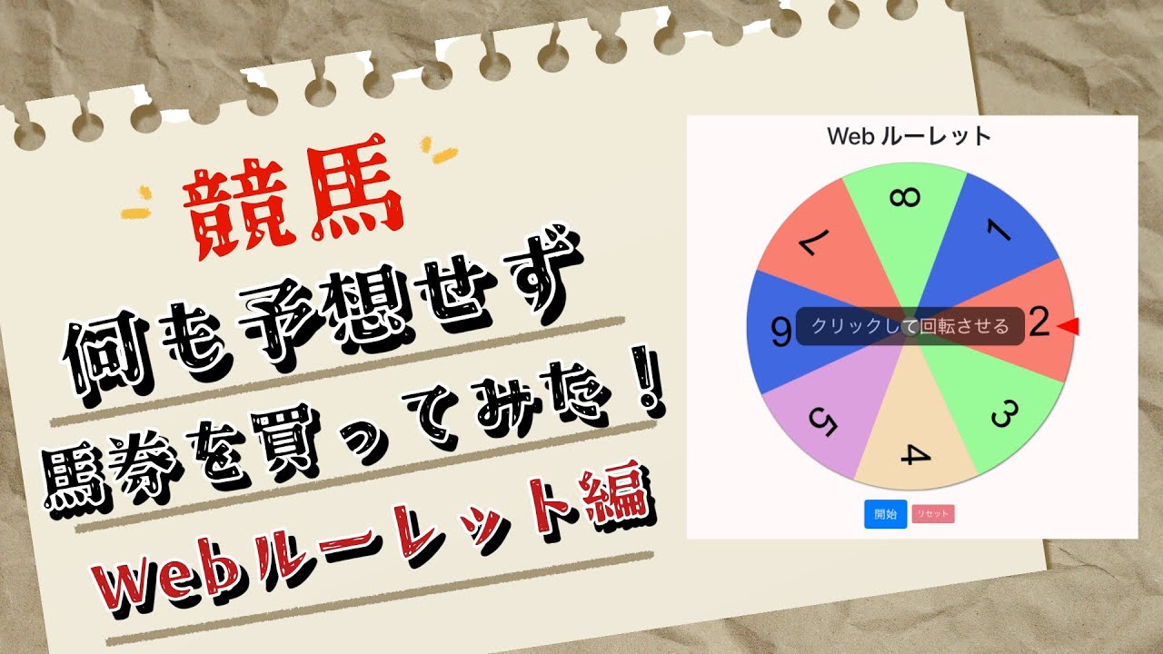 【競馬】予想もせずにルーレット任せで馬券を買ってみた！