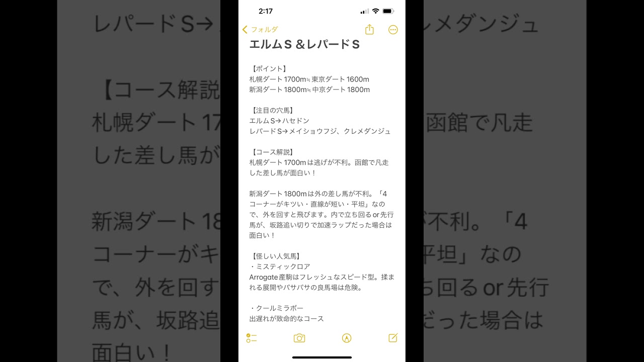 真夏のフェブラリーS＆チャンピオンズC〜レパードS &エルムS〜