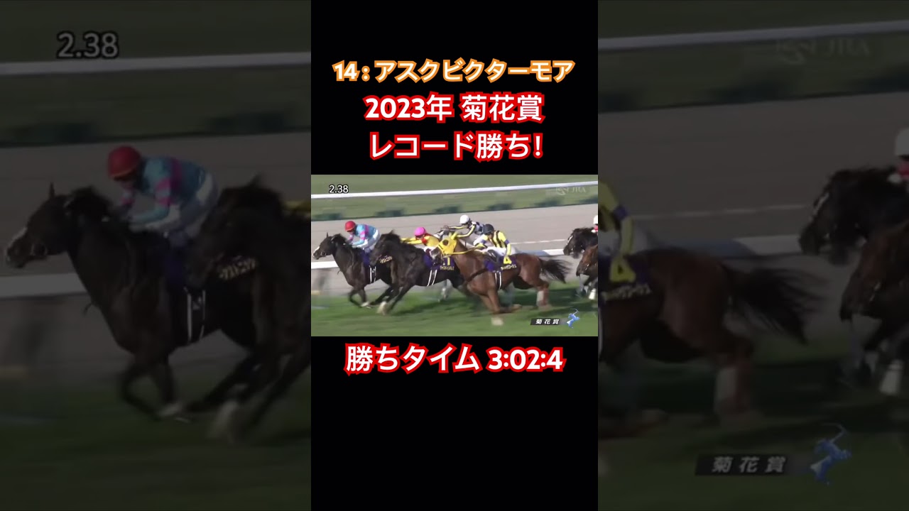 アスクビクターモア追悼 菊花賞2023 レコード勝ち！ #shorts #菊花賞