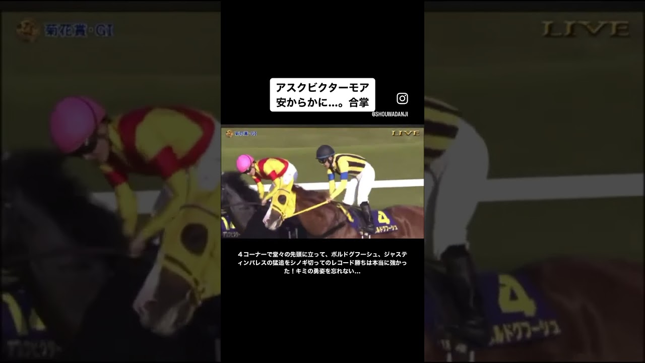 【追悼　#アスクビクターモア 】#菊花賞2022