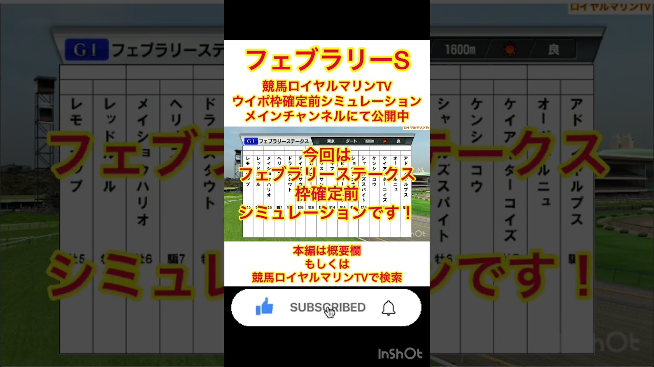 【フェブラリーステークス2023】【競馬予想】枠確定前シミュレーション レモンポップ レッドルゼル ドライスタウト スピーディーキック メイショウハリオ シャールズスパイト #shorts