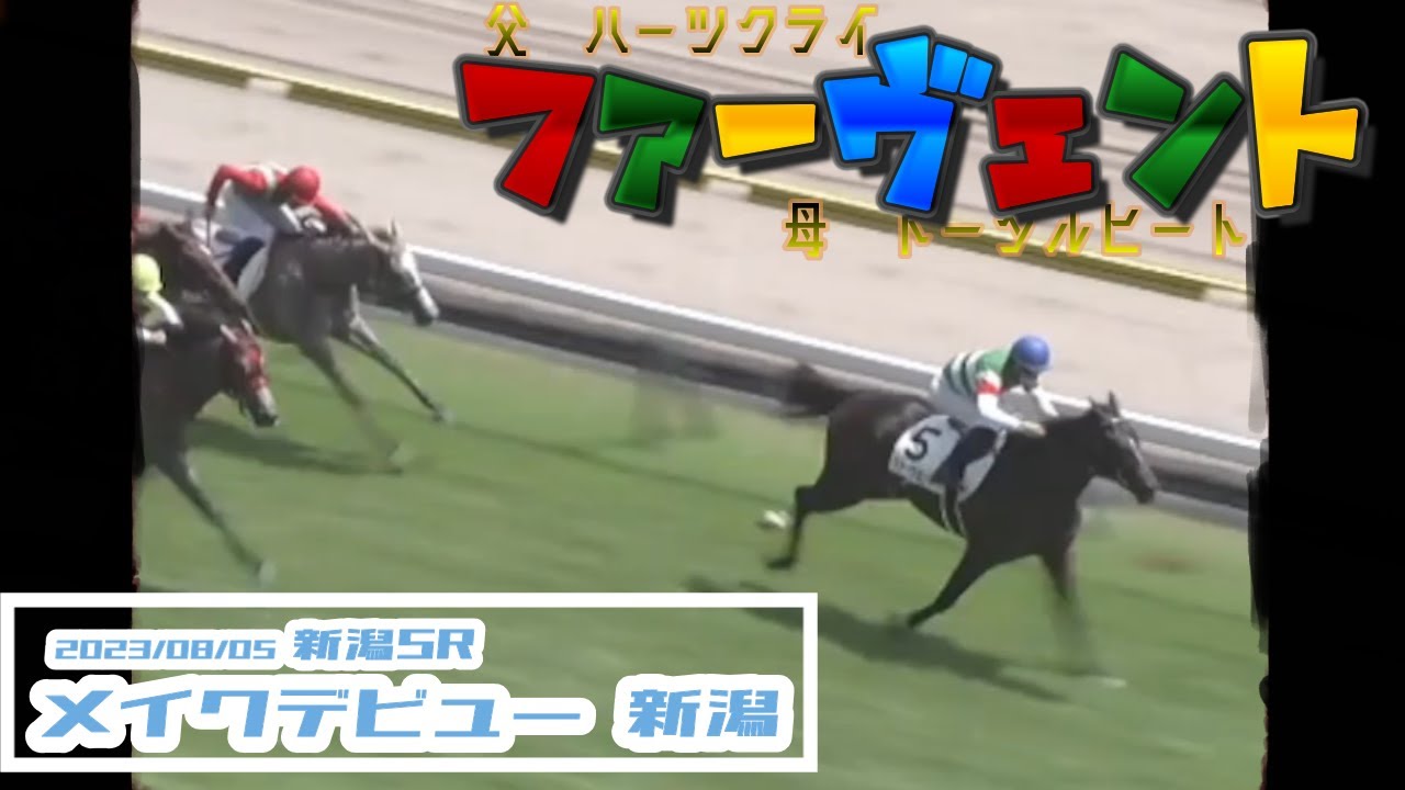 2023/08/05【パドック返し馬つき】新潟5R　メイクデビュー新潟　☆ファーヴェント　ハーツクライ　　＃レースは10分ころから