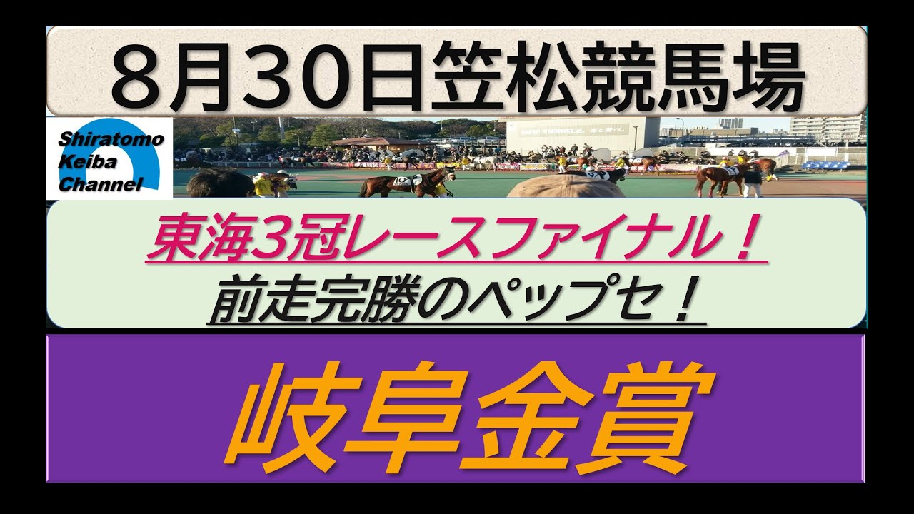 【競馬予想】重賞・岐阜金賞　東海３冠ファイナル！～２０２３年８月３０日 笠松競馬場 ：８－５１