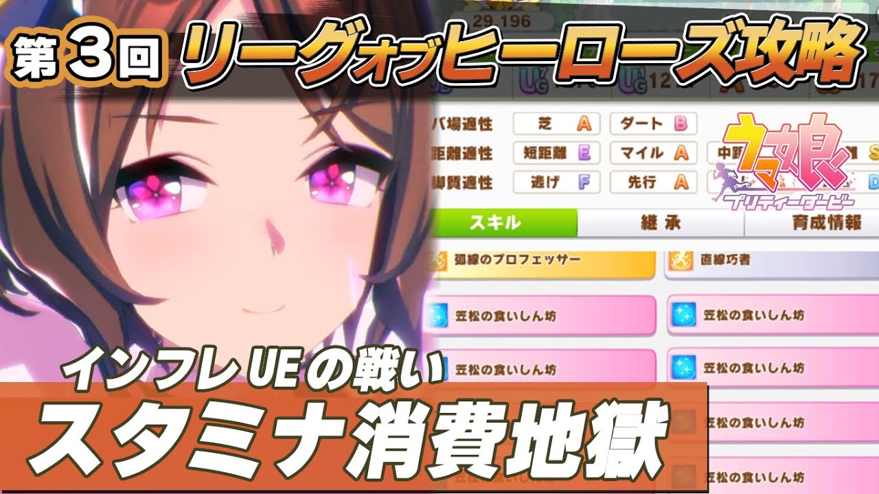 【ウマ娘】第3回菊花賞 LoHリーグオブヒーローズ攻略  スタミナ1200サクラローレルでも歩くｗ スキル発動箇所・必要スタミナ・図面解説【ウマ娘プリティーダービー実況攻略動画】