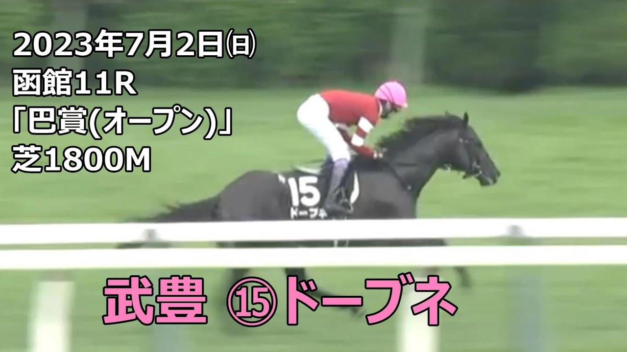 武豊 ⑮ドーブネ(牡4) 2023/7/2㈰函館11R「巴賞(オープン)」芝1800M