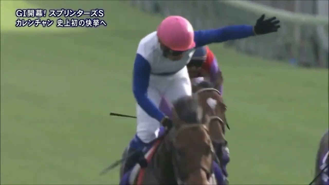 第46回　スプリンターズステークス （ＧⅠ）　ロードカナロア　牡４　57　岩田康誠　2012.9.30　　出走馬：カレンチャン、ドリームバレンチノ、エピセアローム、ラッキーナイン、サンカルロ他