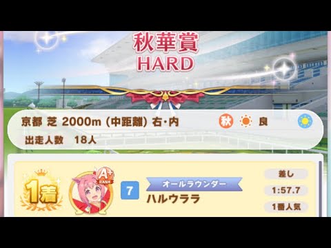 【ウマ娘】ハルウララ(新衣装)/レジェンドレース(カワカミプリンセス)・秋華賞(京都芝2000m)1着
