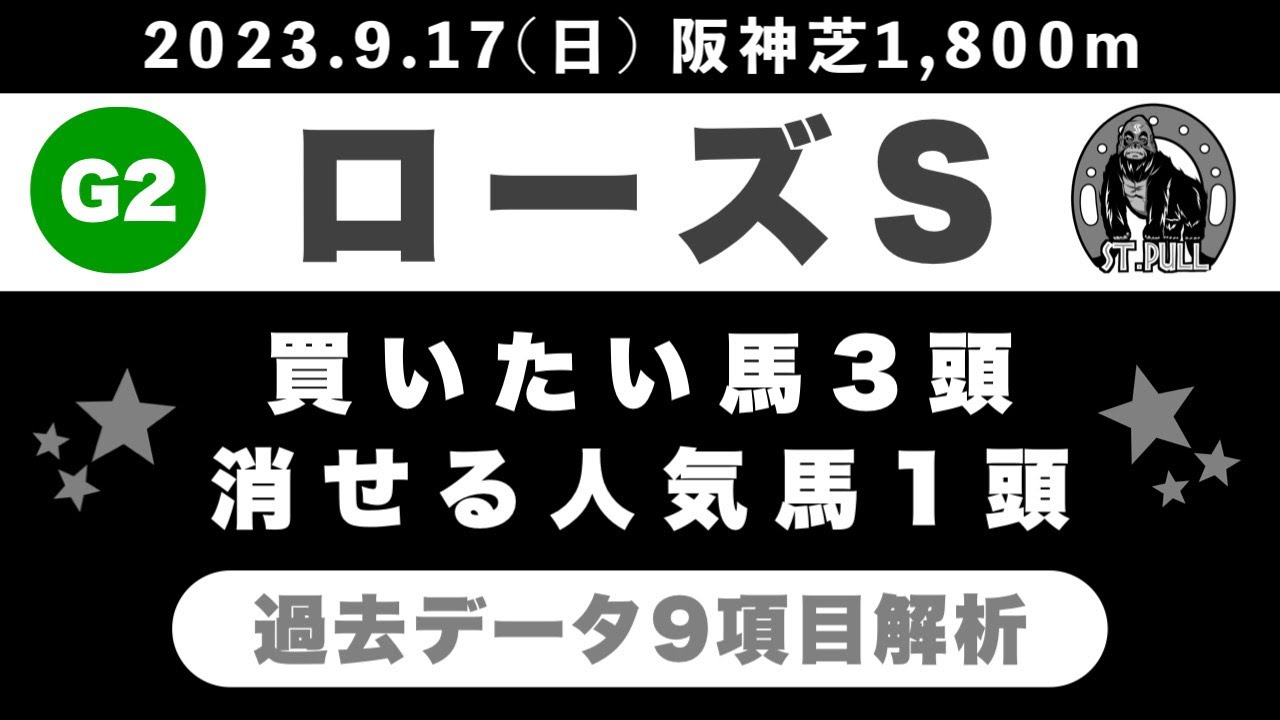 【ローズステークス2023】過去データ9項目解析!!買いたい馬3頭と消せる人気馬1頭について(競馬予想)