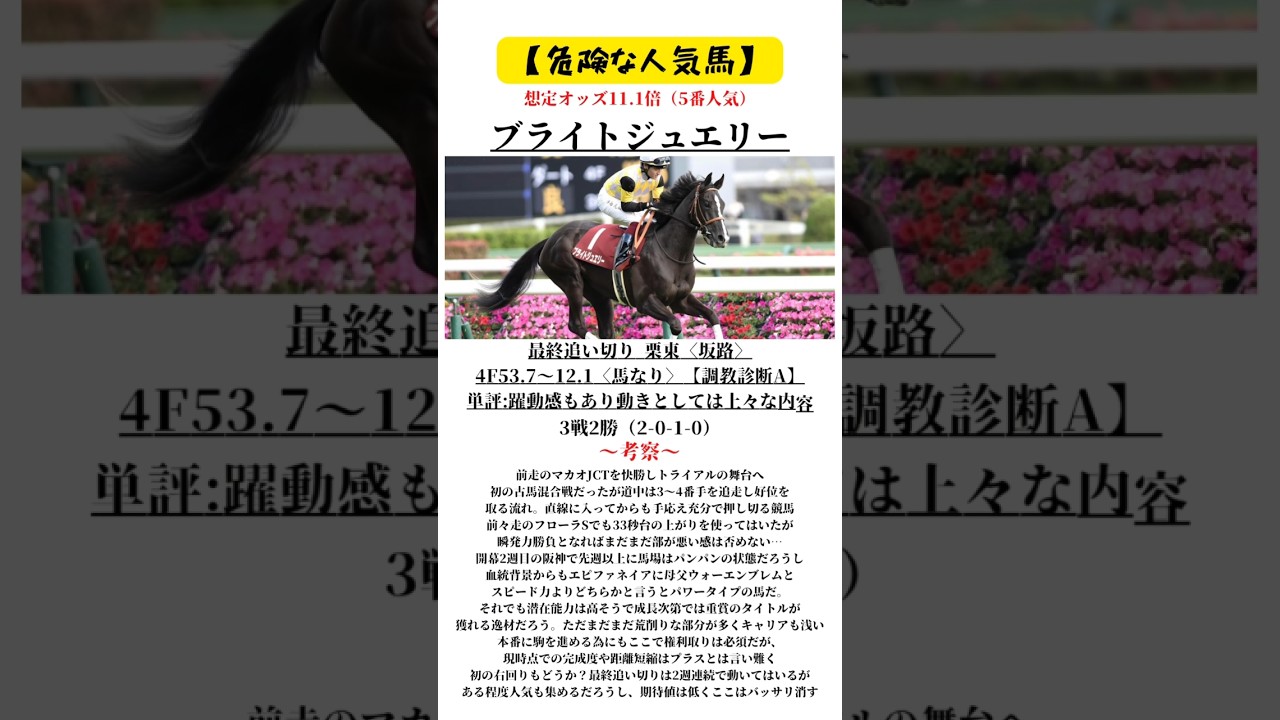 【ローズS2023】秋華賞トライアル #ローズs #競馬予想 #危険な人気馬 #推奨馬 #ローズステークス