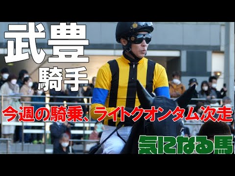 【武豊】今週の騎乗馬決定！土曜５鞍日曜５鞍いずれも函館！ライトクオンタム、モズメイメイ、ジャングロの次走は？