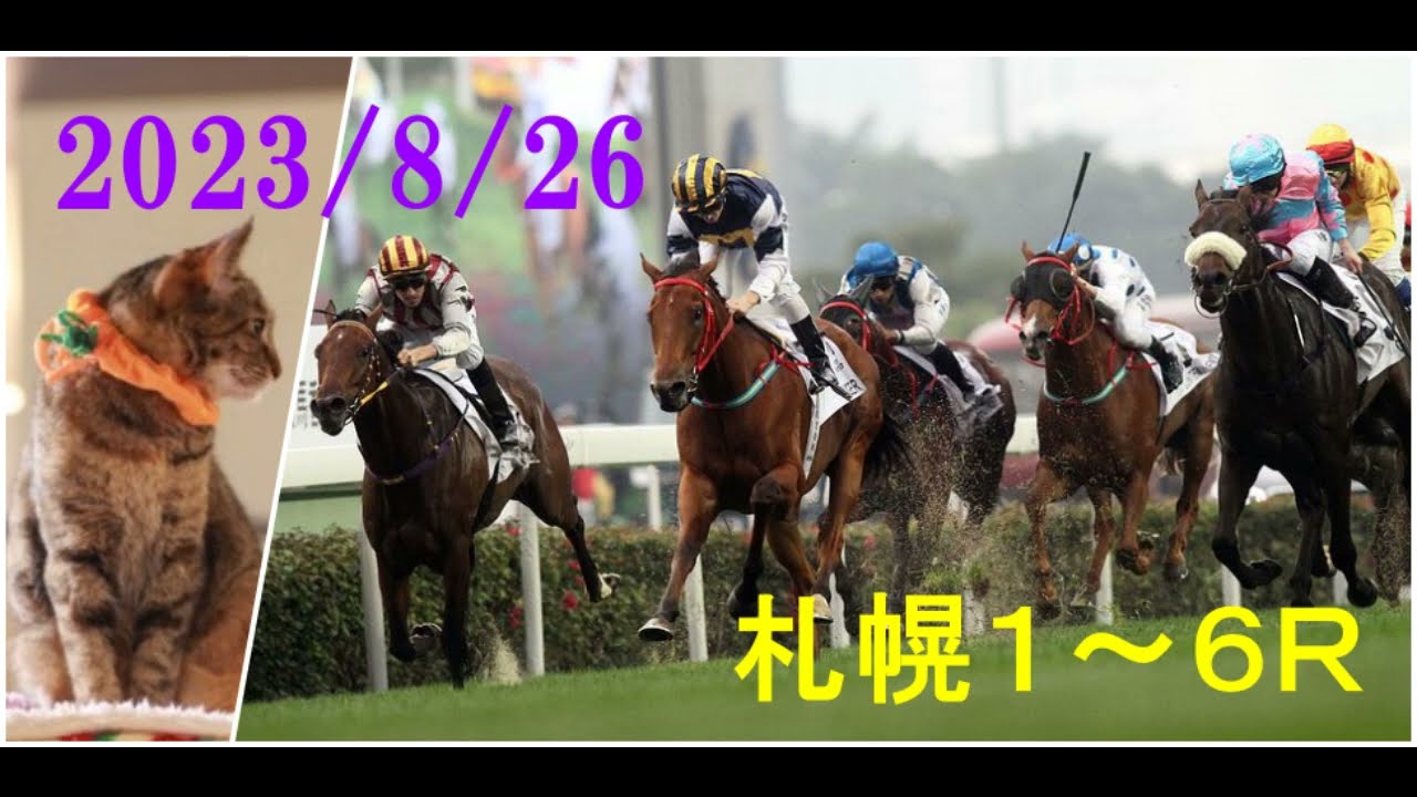 2023/8/26　札幌１～６レース　枠順確定