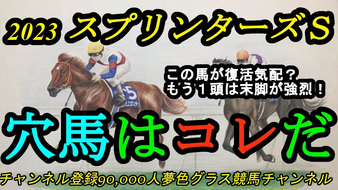 【穴馬はコレだ】2023スプリンターズステークス！この馬がそろそろ復調気配？末脚強烈な1頭も！