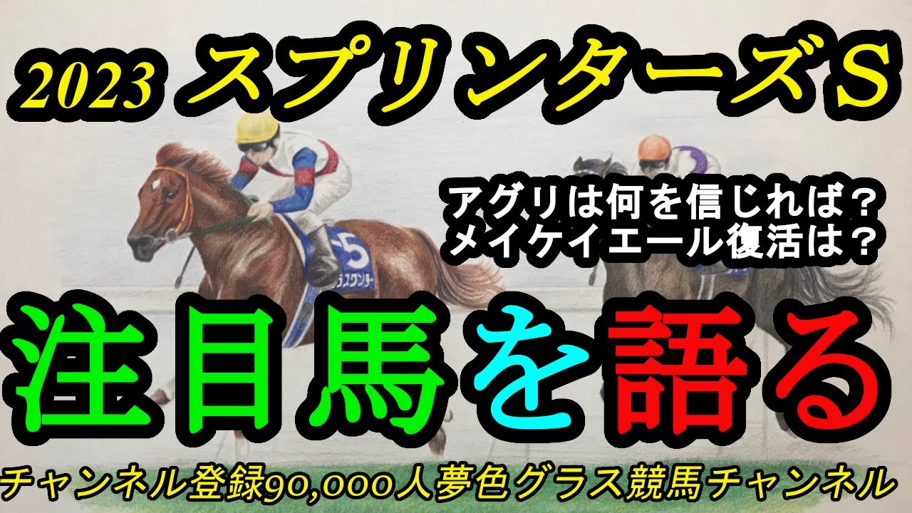 【注目馬を語る】2023スプリンターズステークス！アグリが一番読めないのは鞍上の戦法！？メイケイエールは3度目のチャレンジ！