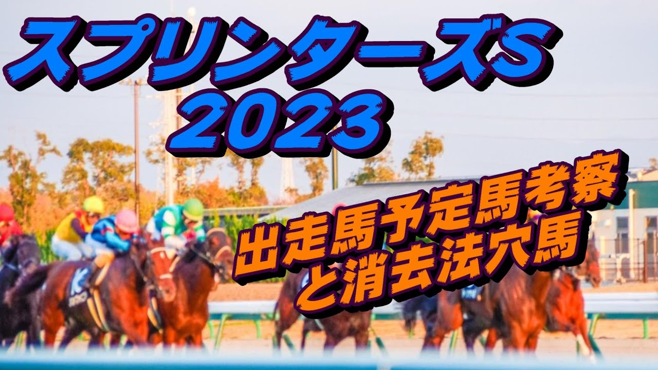 【スプリンターズステークス2023】出走馬予定馬データ分析と消去法予想