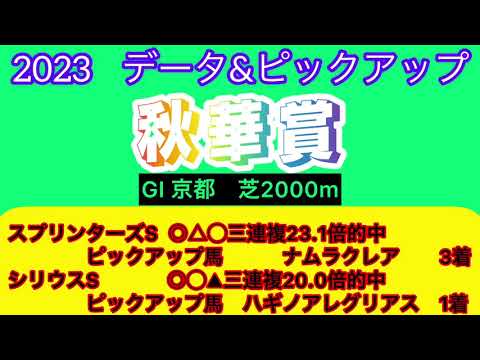 【秋華賞2023　データ&ピックアップ】過去5年間のデータと各馬の戦績からレースとの相性を独自に数値化！