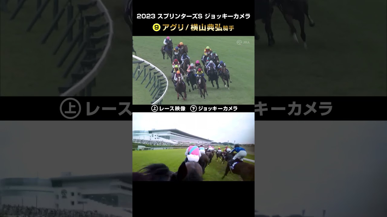 【ジョッキーカメラ×レース映像】2023年スプリンターズS アグリ  横山典弘騎手 #shorts ｜JRA公式