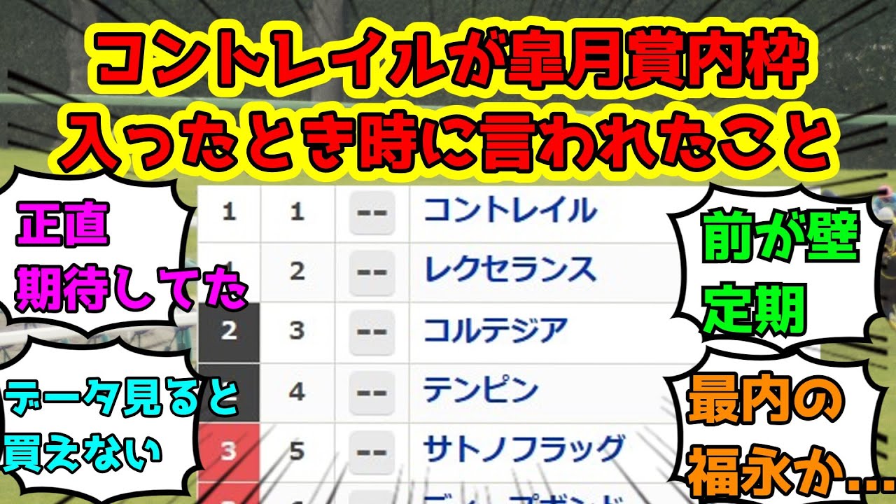 【競馬】コントレイルが皐月賞で最内枠に入ったときに言われていたこと　ネットの反応