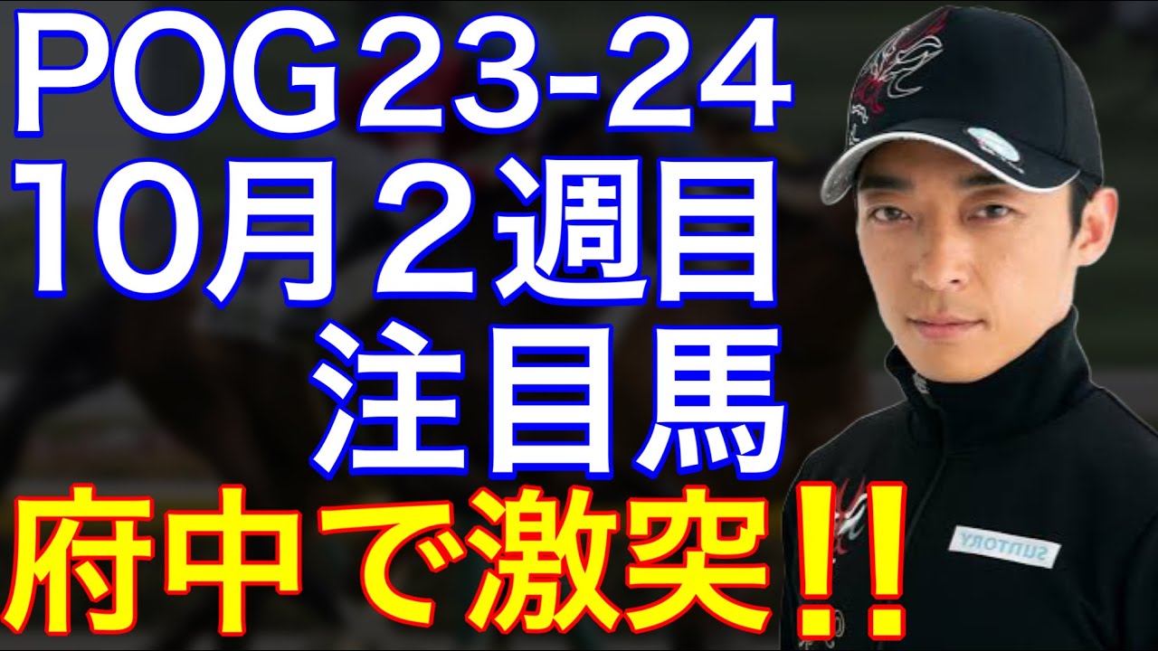 【POG/23-24】10月２週目デビューの注目新馬を紹介【秋の府中でクラシック候補が激突！！】