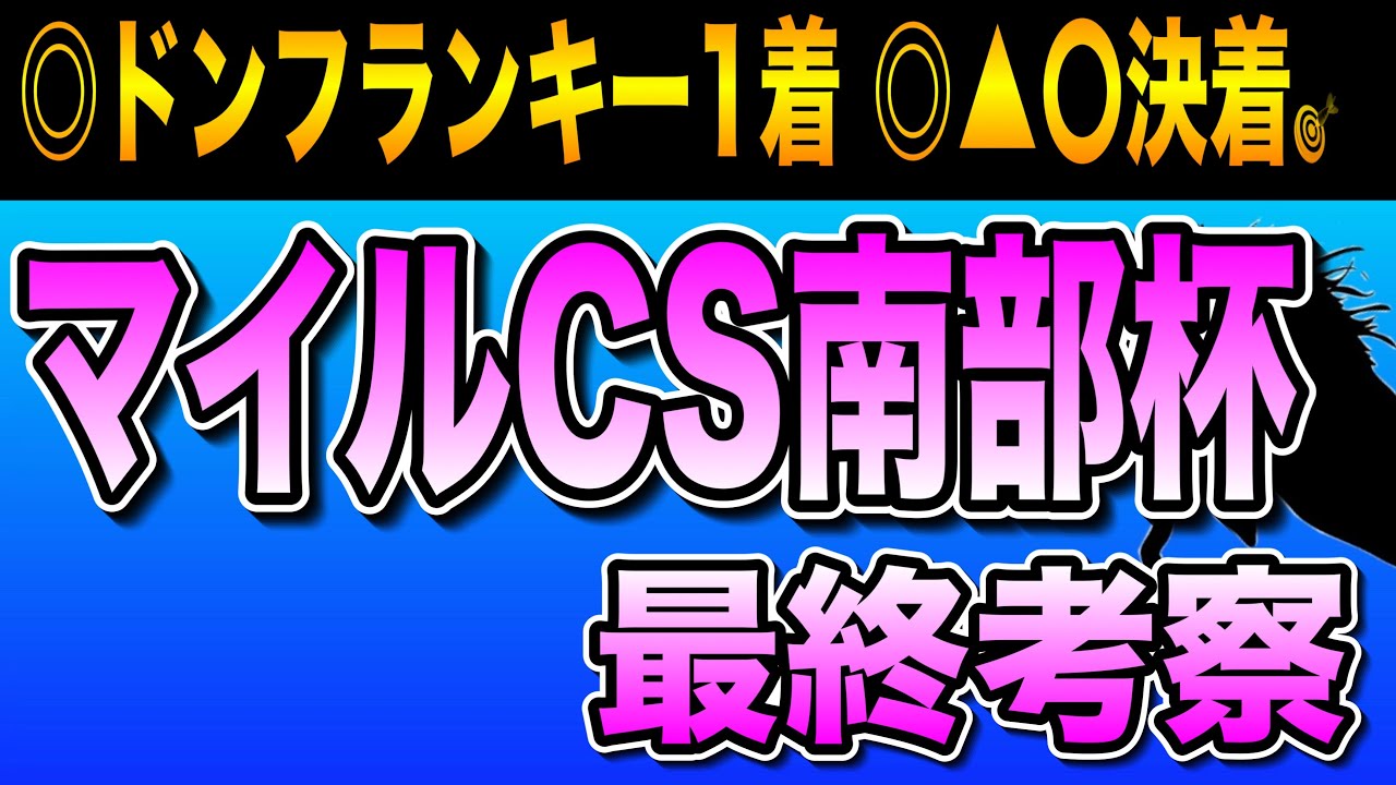 【マイルチャンピオンシップ南部杯2023最終考察】この3頭に絞って勝負🔥