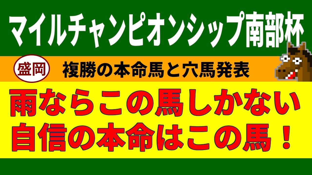 マイルチャンピオンシップ南部杯2023競馬予想